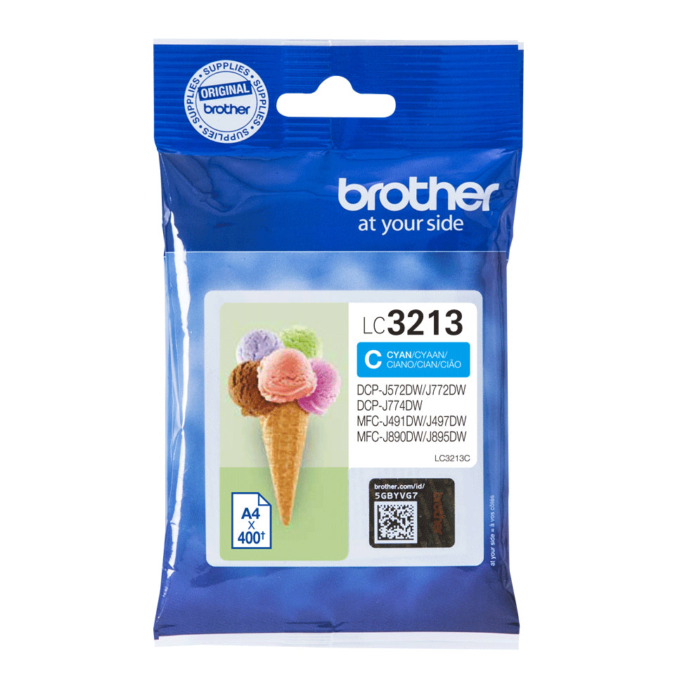 Brother LC3213C cartucho de tinta 1 pieza(s) Original Alto rendimiento (XL) Cian (2)