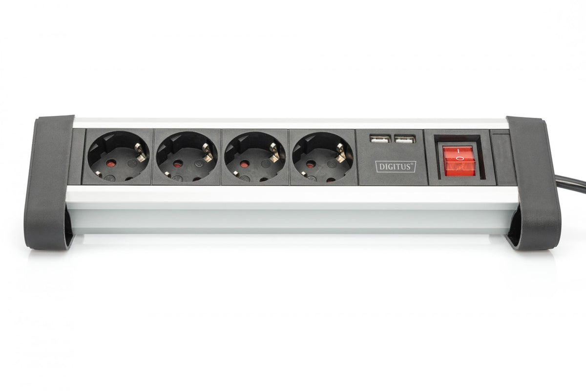 Digitus Bloc 4 prises de bureau avec 2 raccords USB (4)