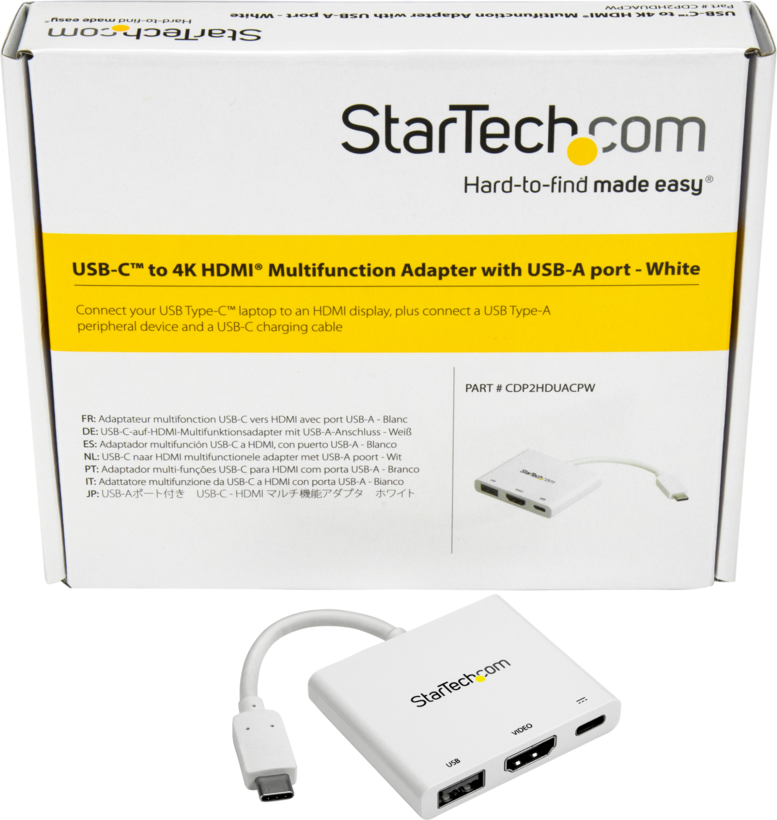 Startech - Replicador de Puertos con Entrega de Potencia y Puerto USB-A, Blanco (2)