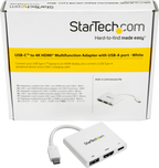 Startech - Replicador de Puertos con Entrega de Potencia y Puerto USB-A, Blanco (2)