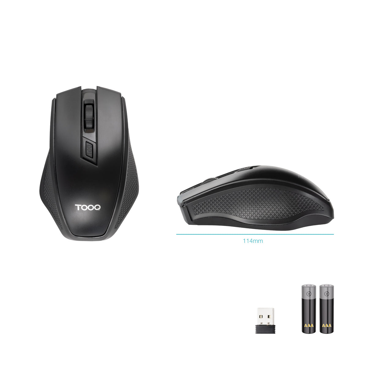 TooQ TQMW-1102-B ratón Universal Mano derecha RF inalámbrico Óptico (4)
