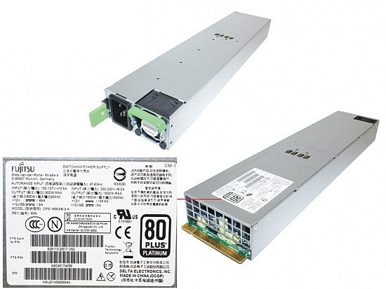 Fujitsu S26113-F617-L50 unidad de fuente de alimentación 1600 W 1U Acero inoxidable – Reacondicionado (2)