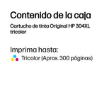 HP 304XL Tri-color Original Ink Cartridge cartucho de tinta 1 pieza(s) Alto Cian, Magenta, Amarillo (4)