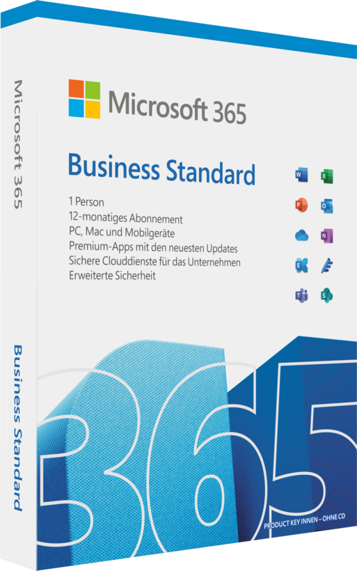 Microsoft M365 Business Standard 1 License Medialess