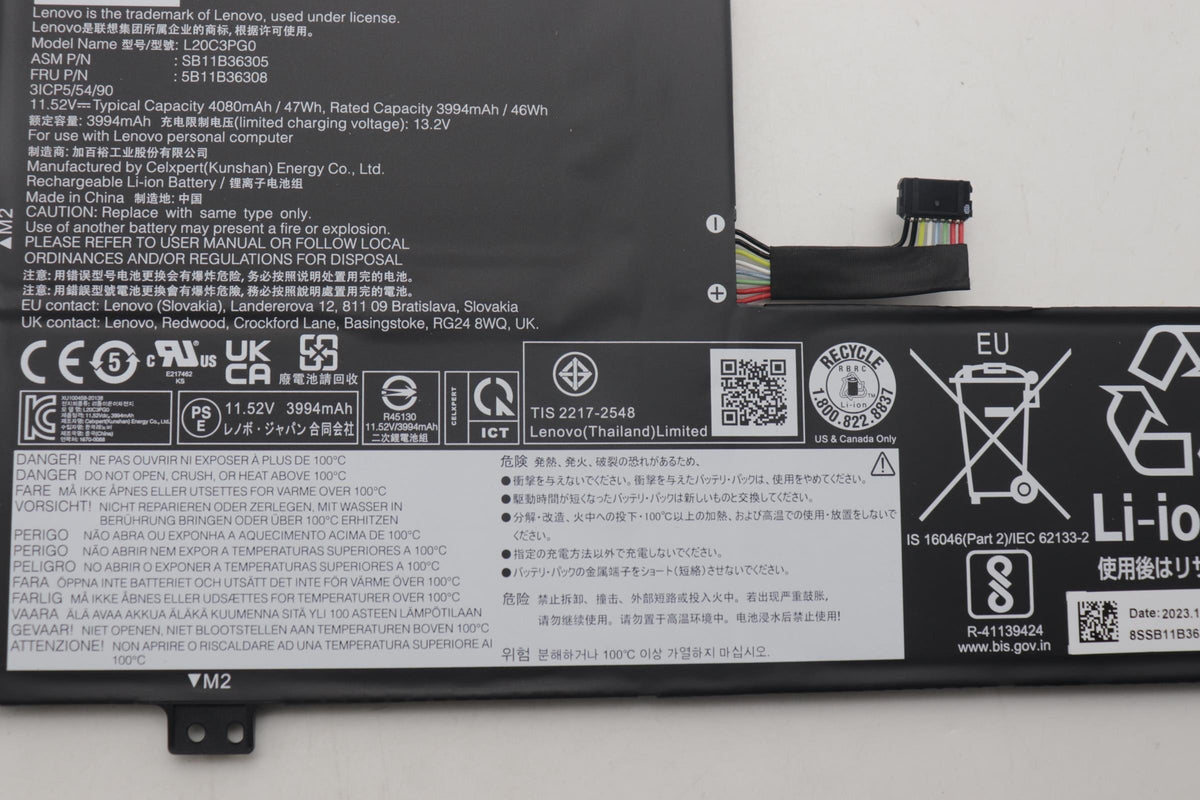 11.52V 47Wh 3-cell