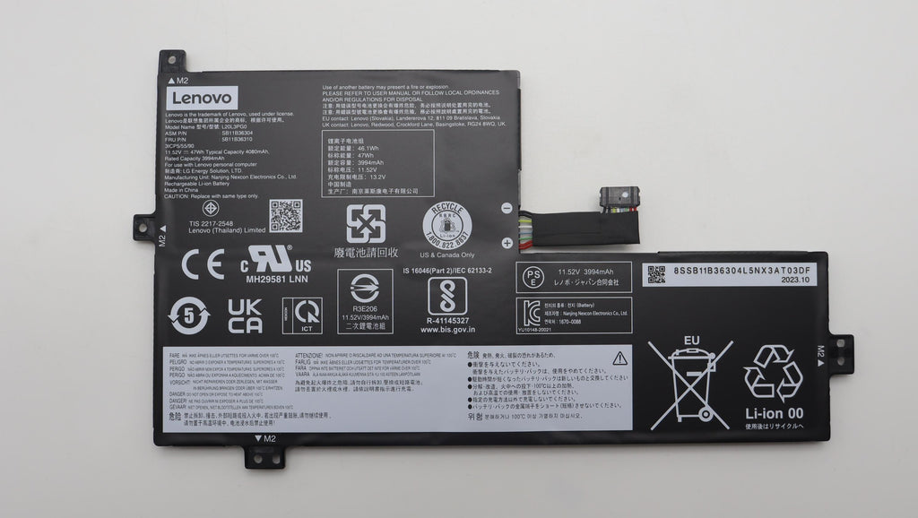 3-cell laptop battery, 11.55V