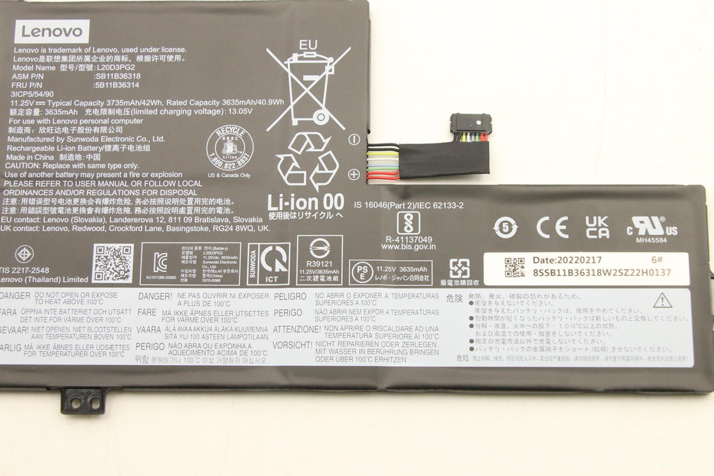 3635mAh Li-Ion battery for
