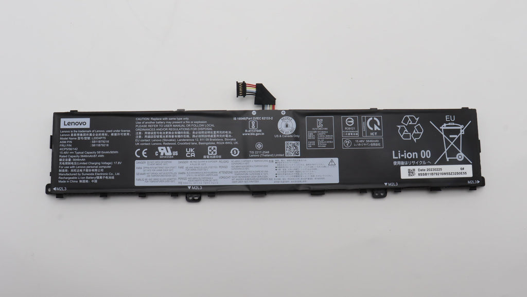 90Wh internal Lithium-Ion