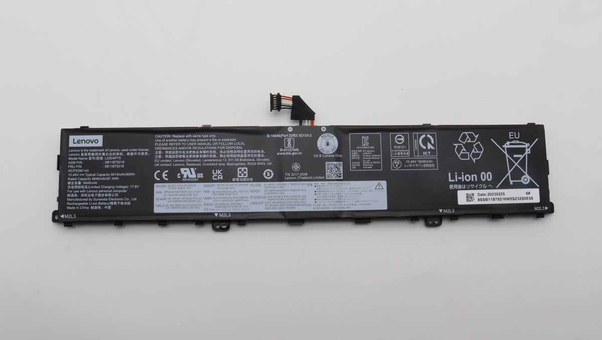90Wh internal Lithium-Ion