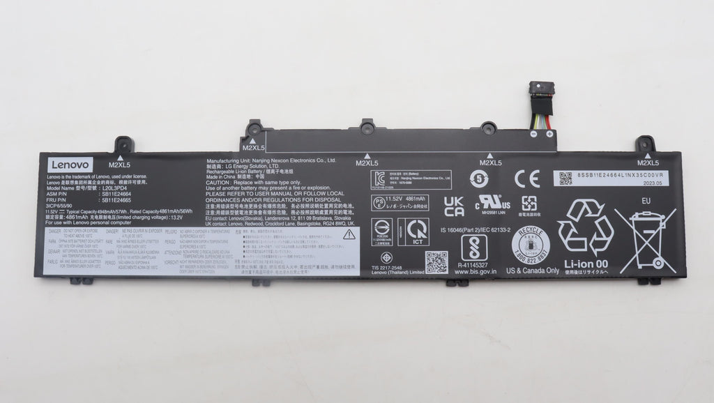 57Wh 3-cell lithium-ion