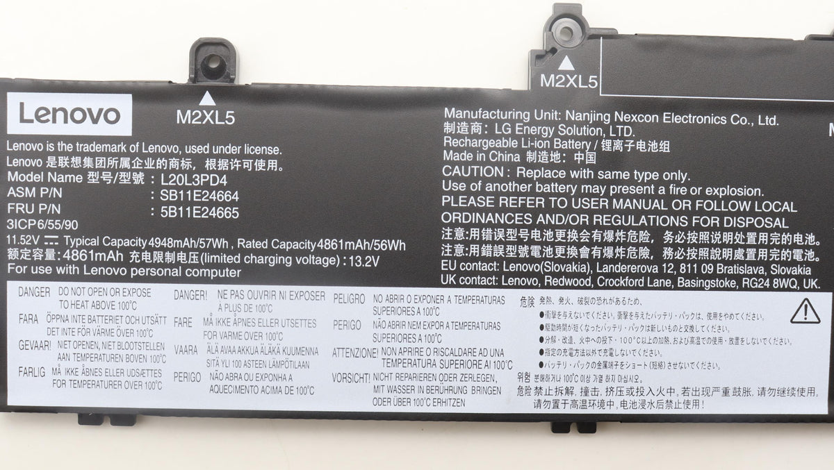 57Wh 3-cell lithium-ion