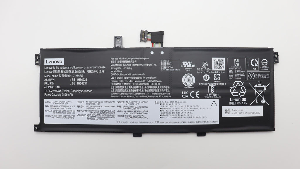 46Wh Internal Lithium-Ion