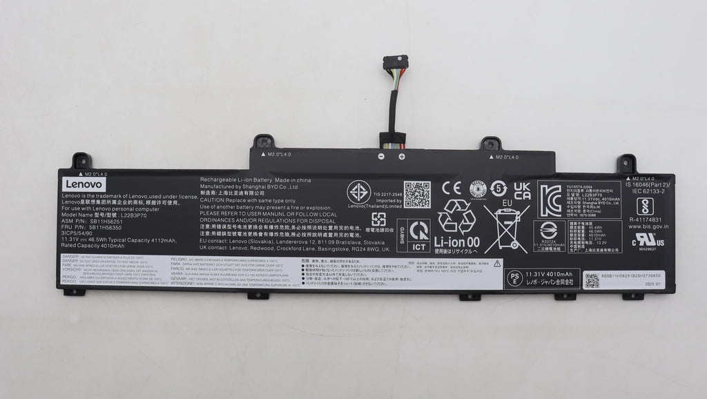 46.5Wh Internal Li-ion