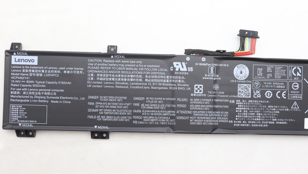80Wh 4-cell laptop battery,