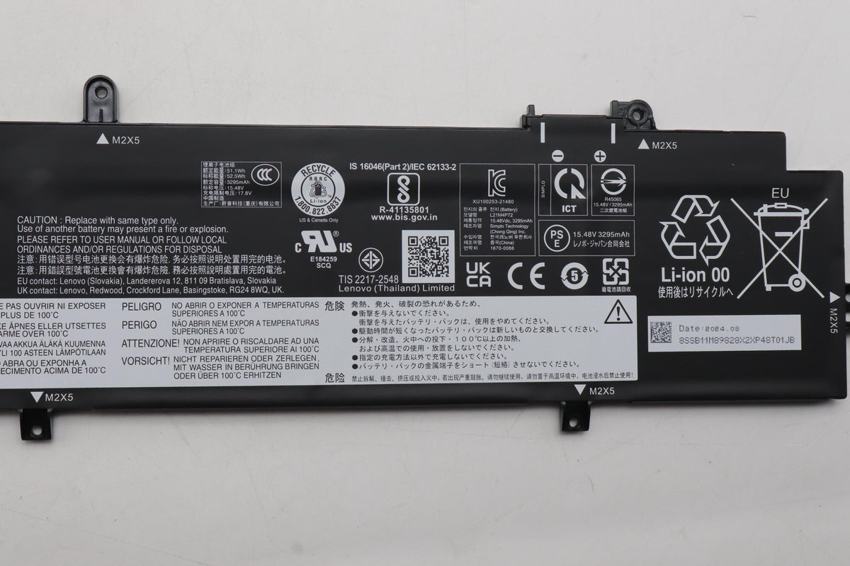 52.5Wh Lithium-Ion internal