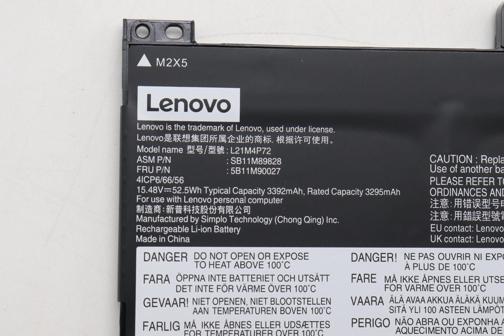 52.5Wh Lithium-Ion internal