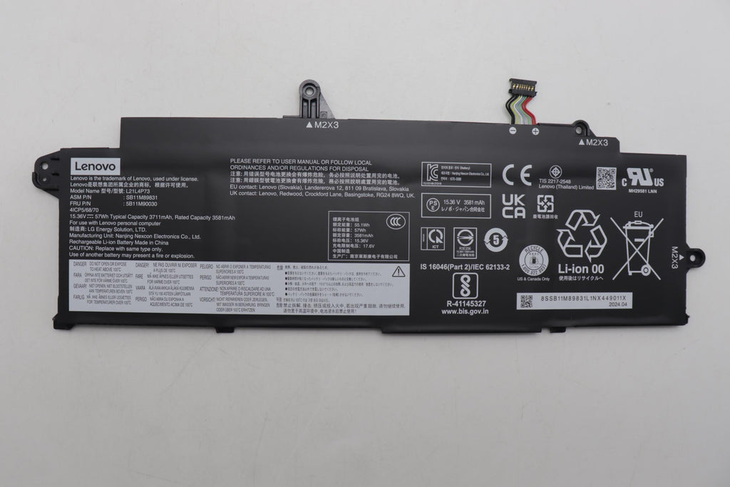 57Wh 4-cell Li-ion internal
