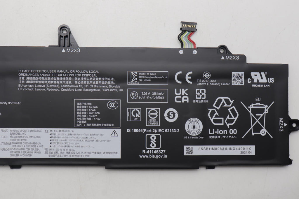 57Wh 4-cell Li-ion internal