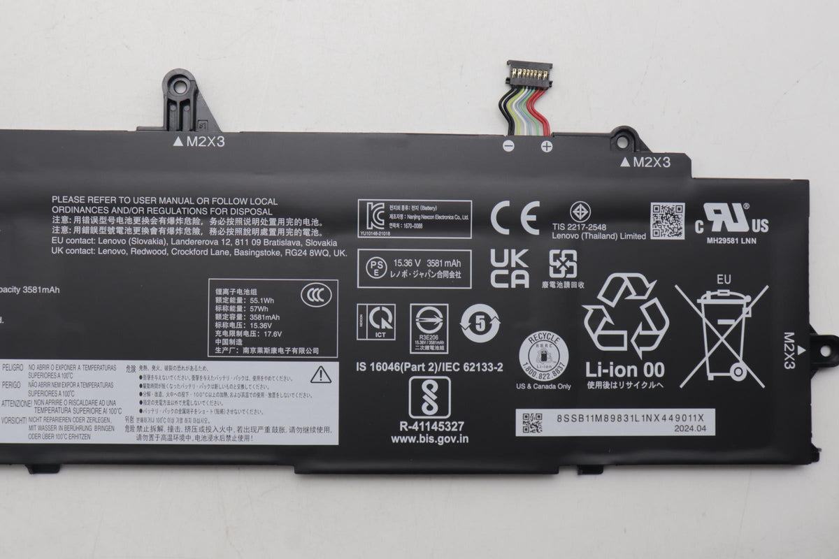 57Wh 4-cell Li-ion internal