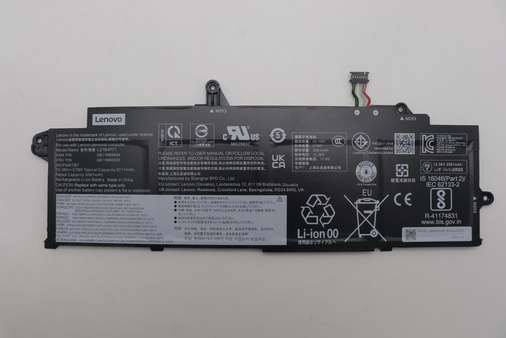 57Wh internal lithium-ion