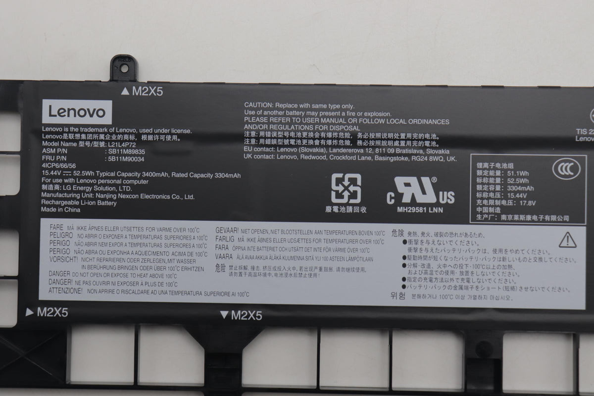 52.5Wh internal lithium-ion