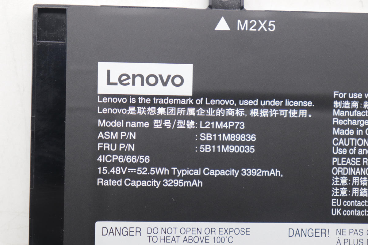 52.5Wh lithium-ion internal