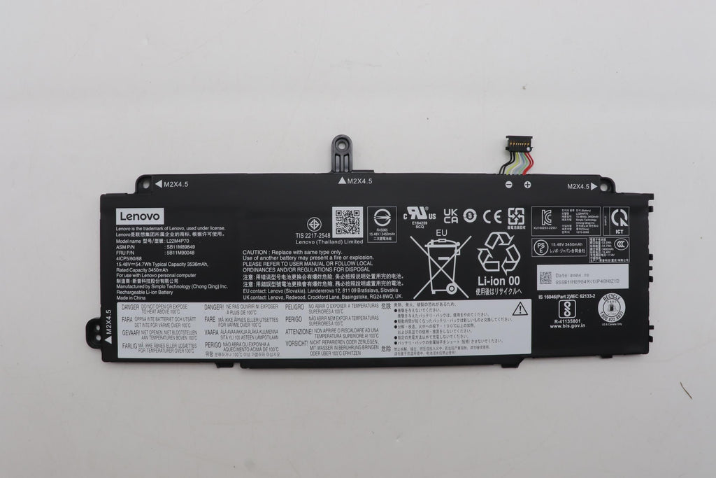 54.7Wh internal lithium-ion