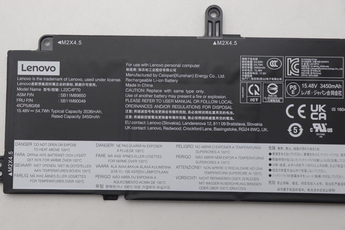 54.7Wh internal lithium-ion