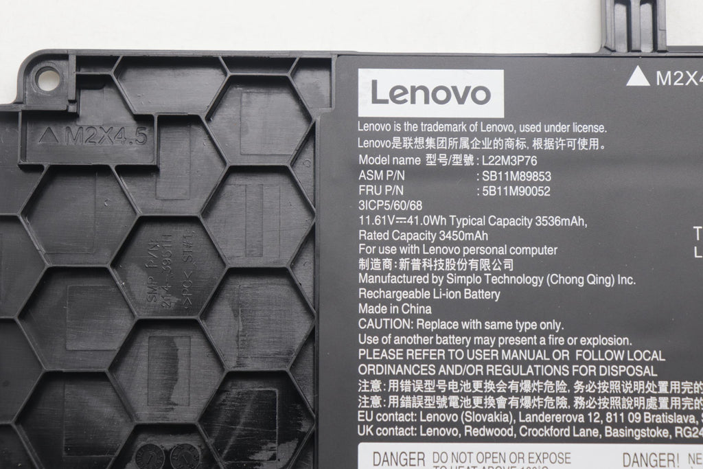 41Wh 3-cell lithium-ion
