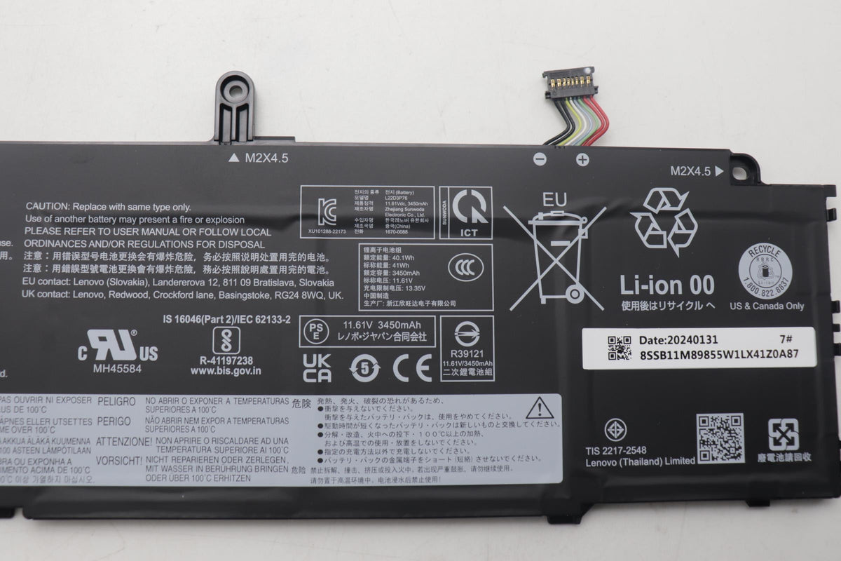 41Wh internal lithium-ion