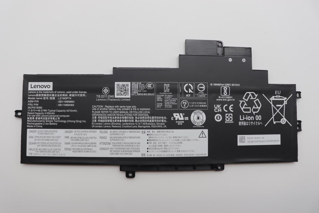 49.5Wh internal lithium-ion