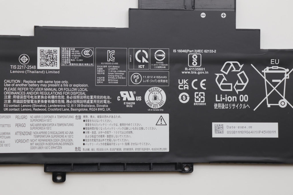 49.5Wh internal lithium-ion