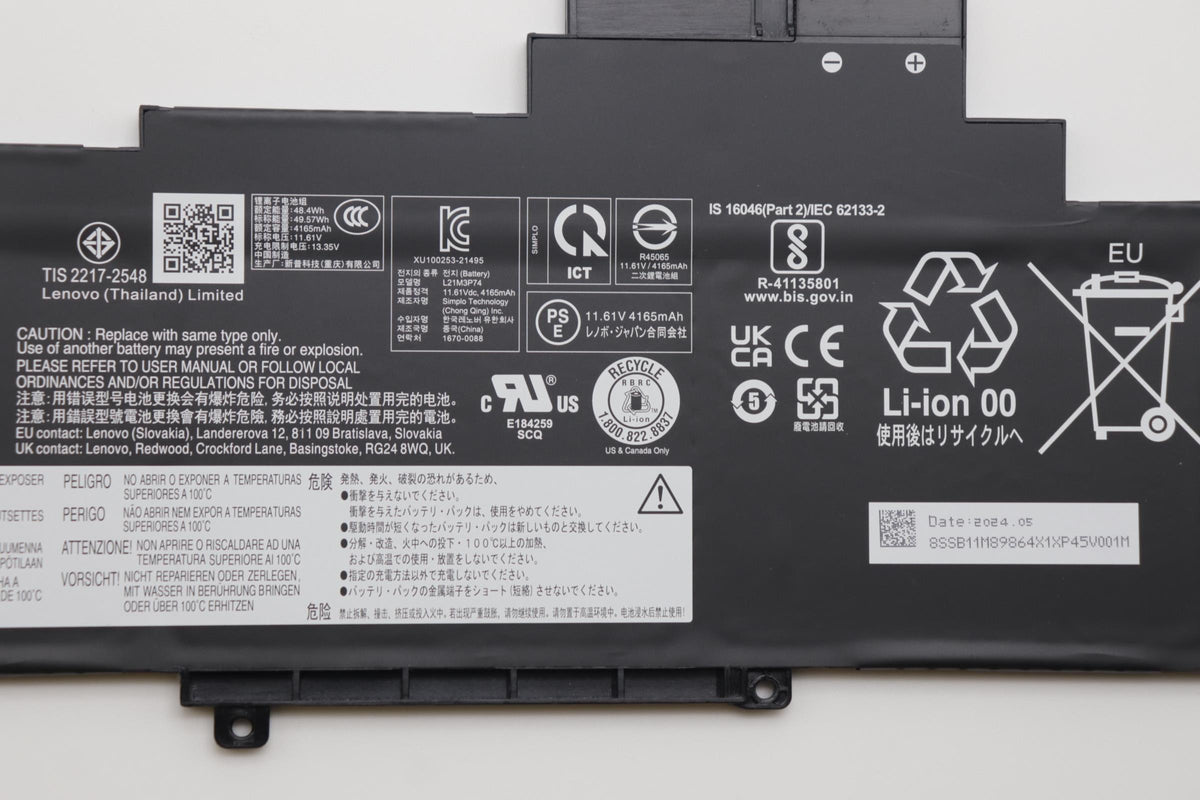 49.5Wh internal lithium-ion