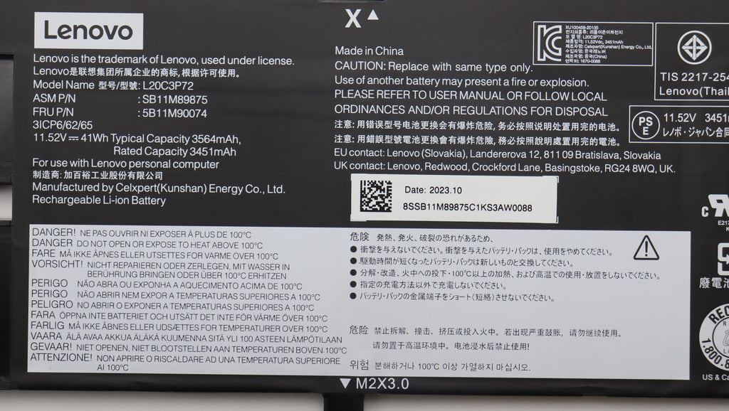 41Wh internal lithium-ion