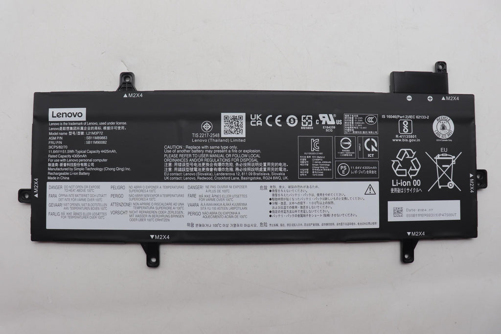51.5Wh Internal lithium-ion