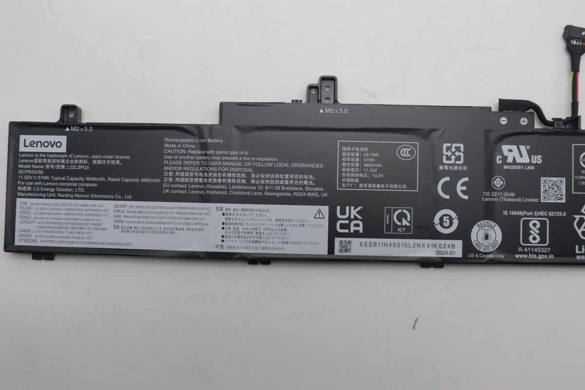 Lenovo 57Wh 3-cell lithium-ion 5B11N46003 vista 4