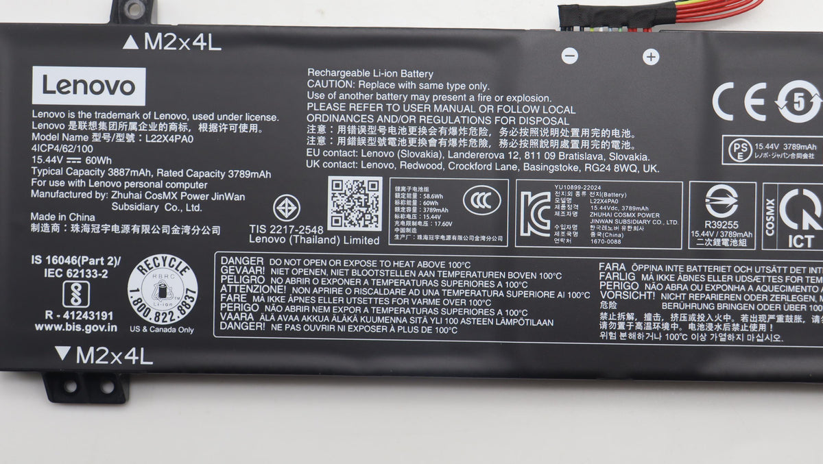 60Wh 4-cell lithium-ion