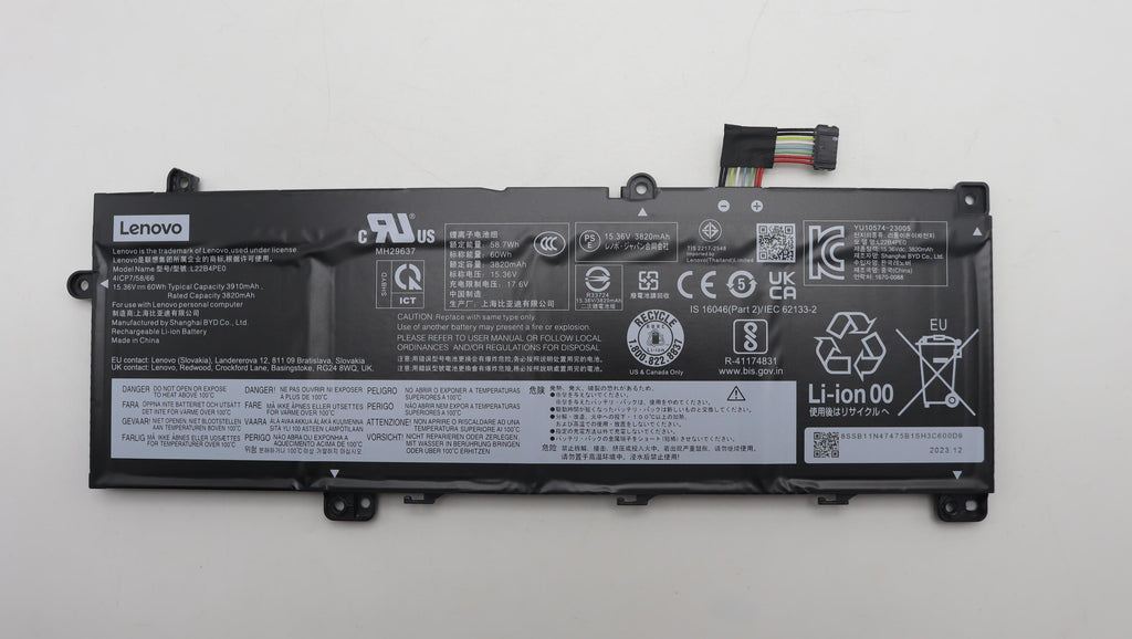 60Wh 4-cell laptop battery,