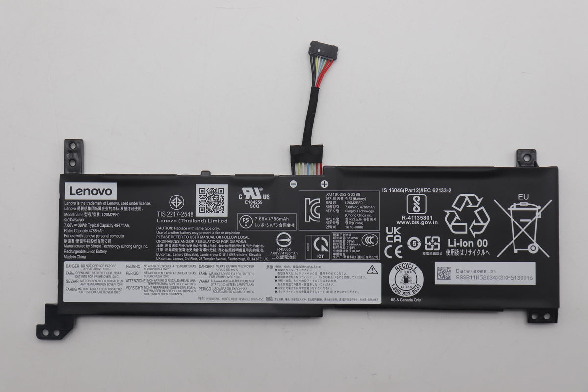 38Wh 2-cell lithium-ion