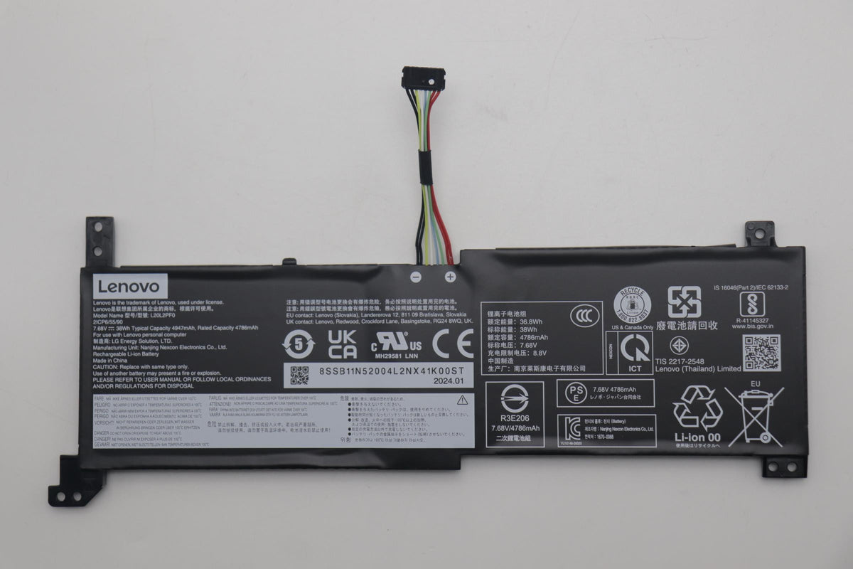 38Wh 2-cell lithium-ion