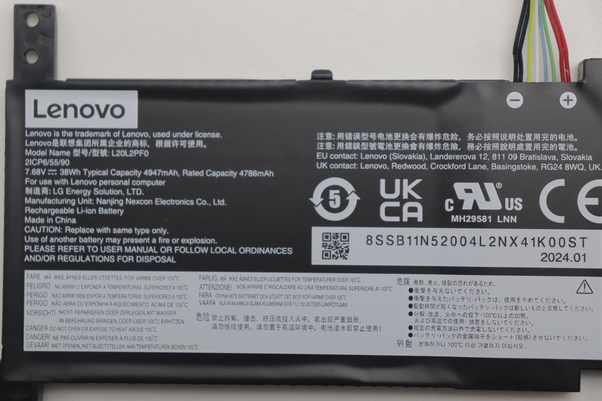 38Wh 2-cell lithium-ion