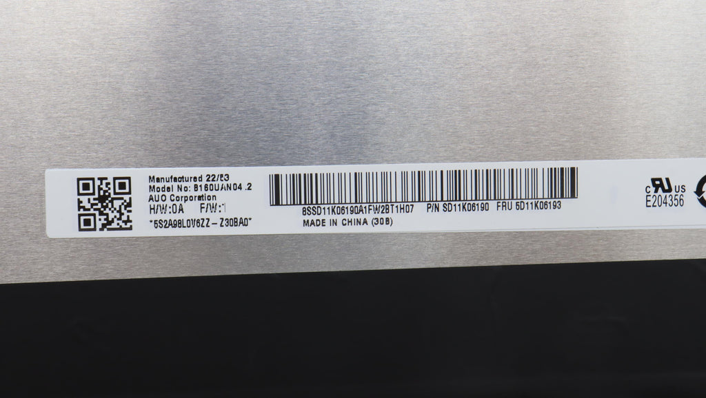 16.0-inch WUX LCD display for