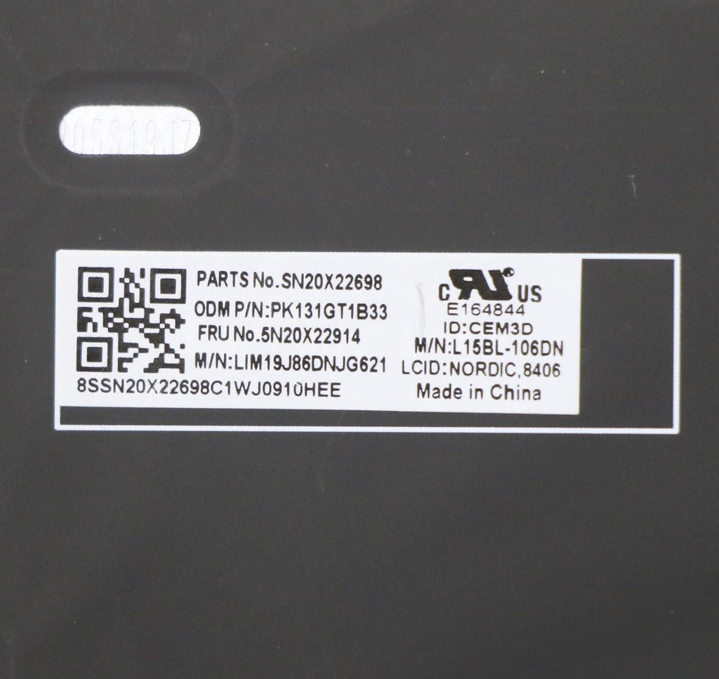 Keyb T15p/P15v G1/G2/G3 - Nordics - BL. KEYBOARD: Nordics. WARRANTY: 1YM