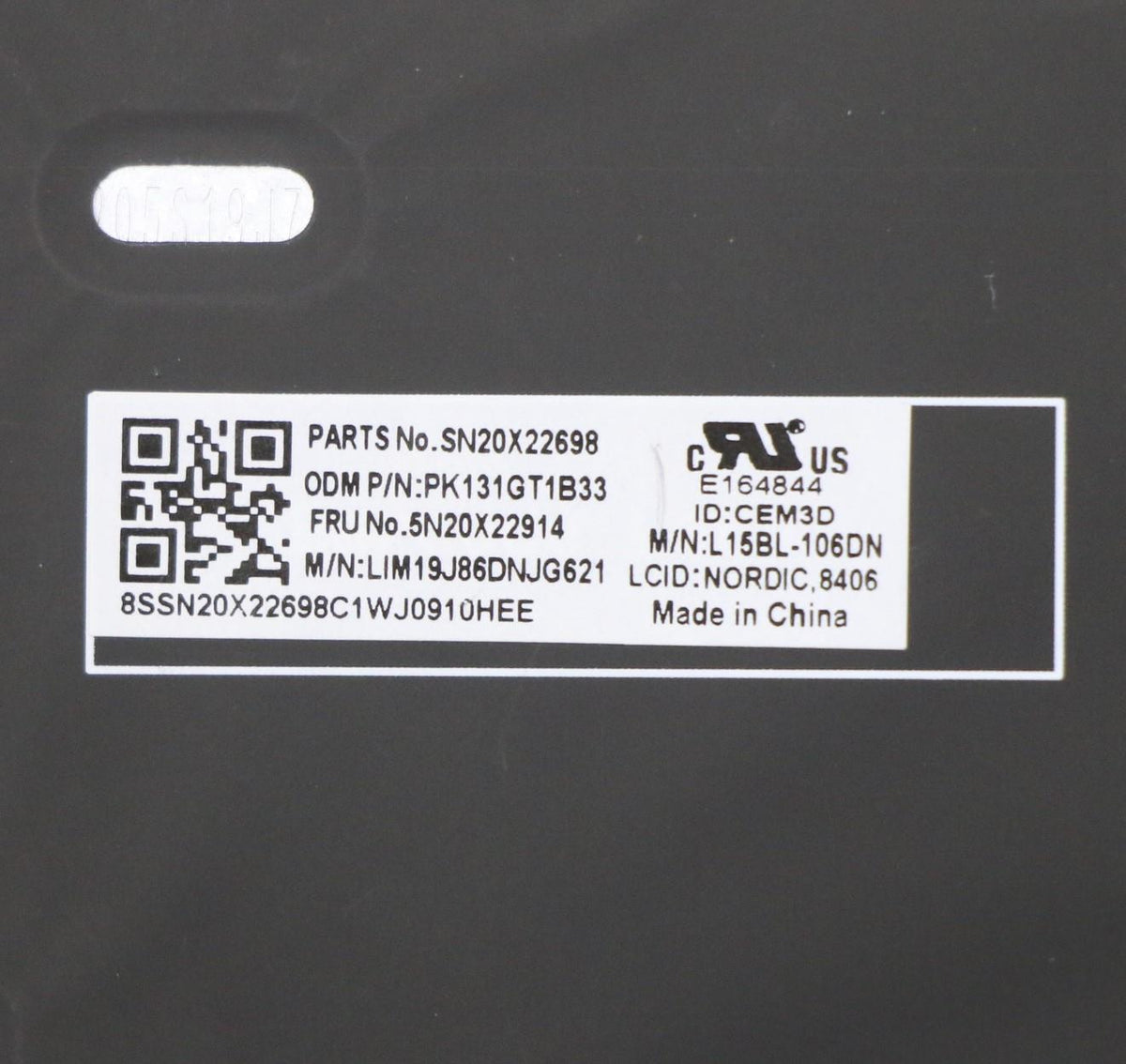Keyb T15p/P15v G1/G2/G3 - Nordics - BL. KEYBOARD: Nordics. WARRANTY: 1YM