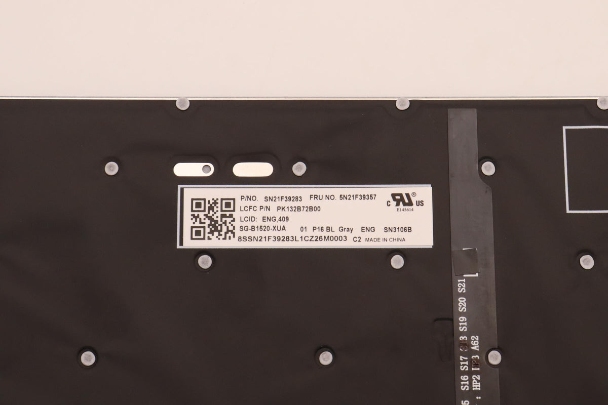Backlit laptop keyboard,