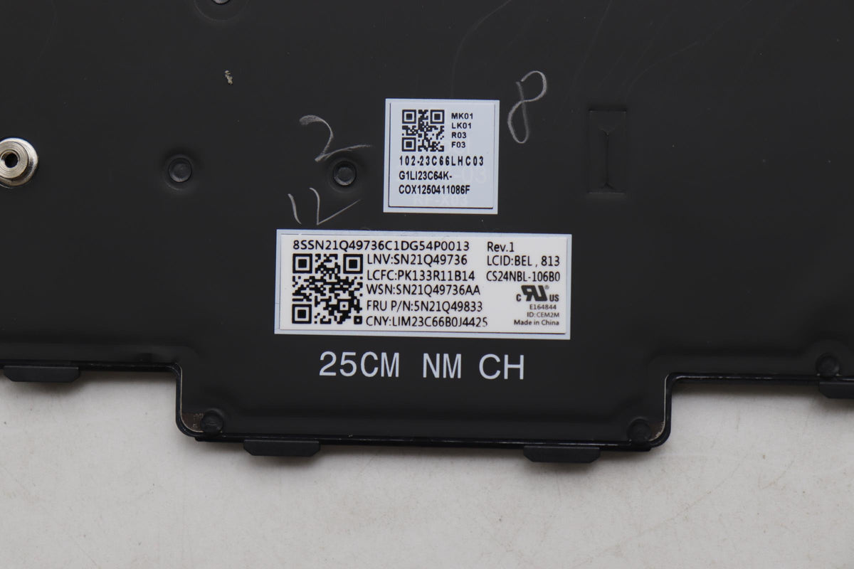 Keyb L16 G1/G2 & T16 G3/G4/P16s G4 BE - BL. KEYBOARD: Belgium. WARRANTY: 1YM