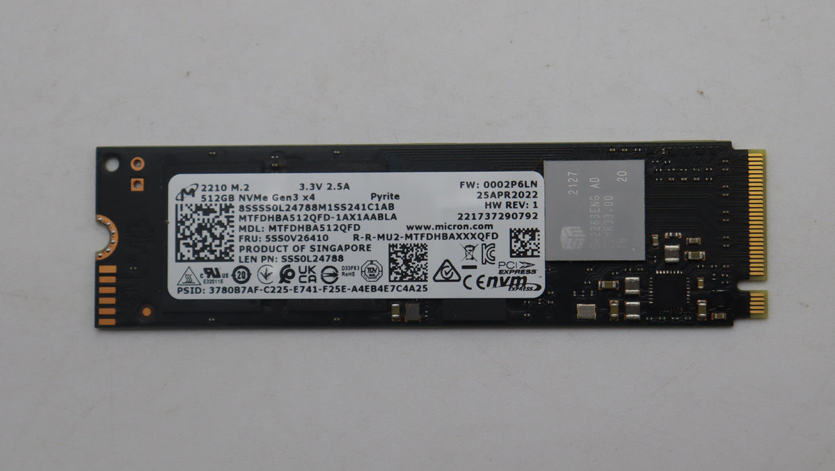 512GB M.2 2280 NVMe SSD with