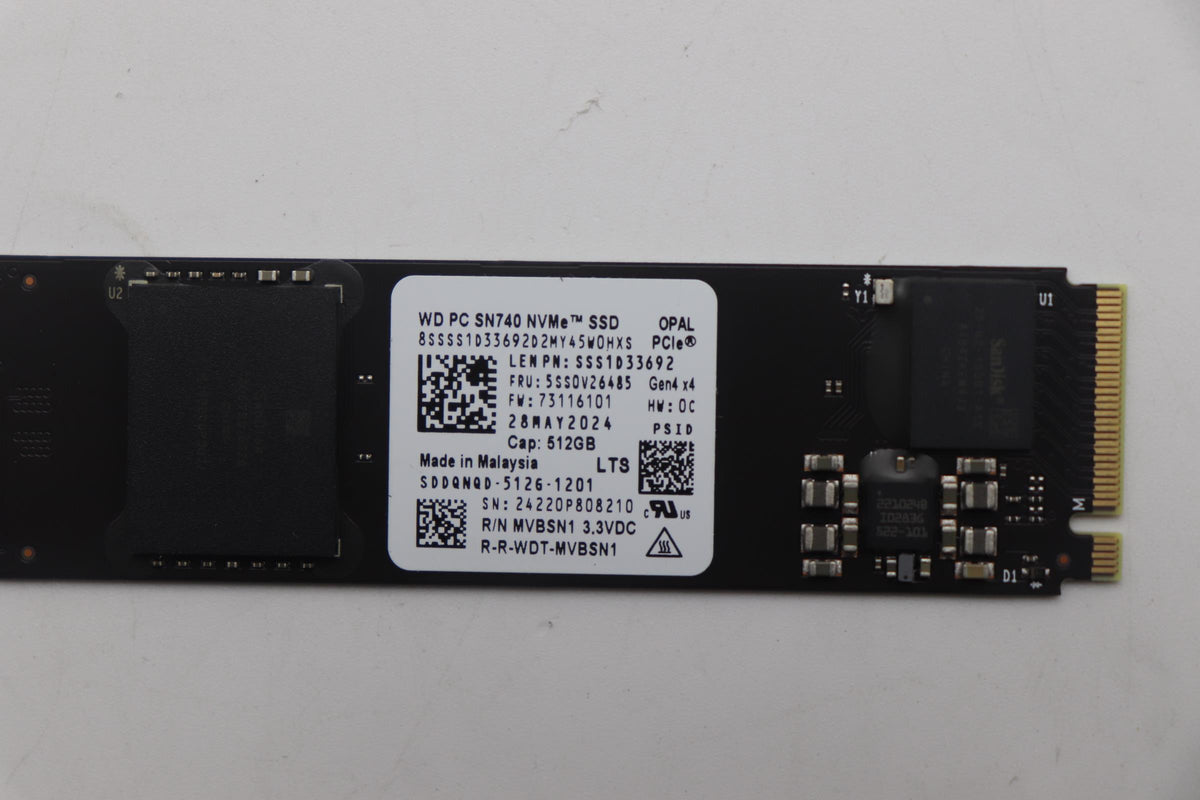 512GB M.2 PCIe 4x4 NVMe SSD