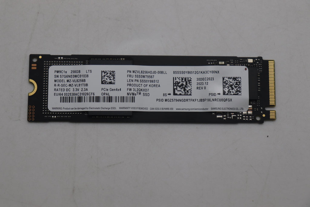 256GB M.2 2280 PCIe 4x4 SSD