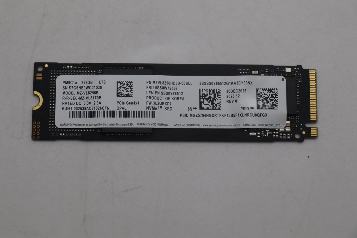 256GB M.2 2280 PCIe 4x4 SSD